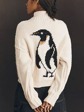 ✨ Anthropologie Pilcro Penguin Collared Cable Knit Sweater ✨